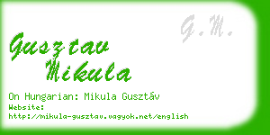 gusztav mikula business card
